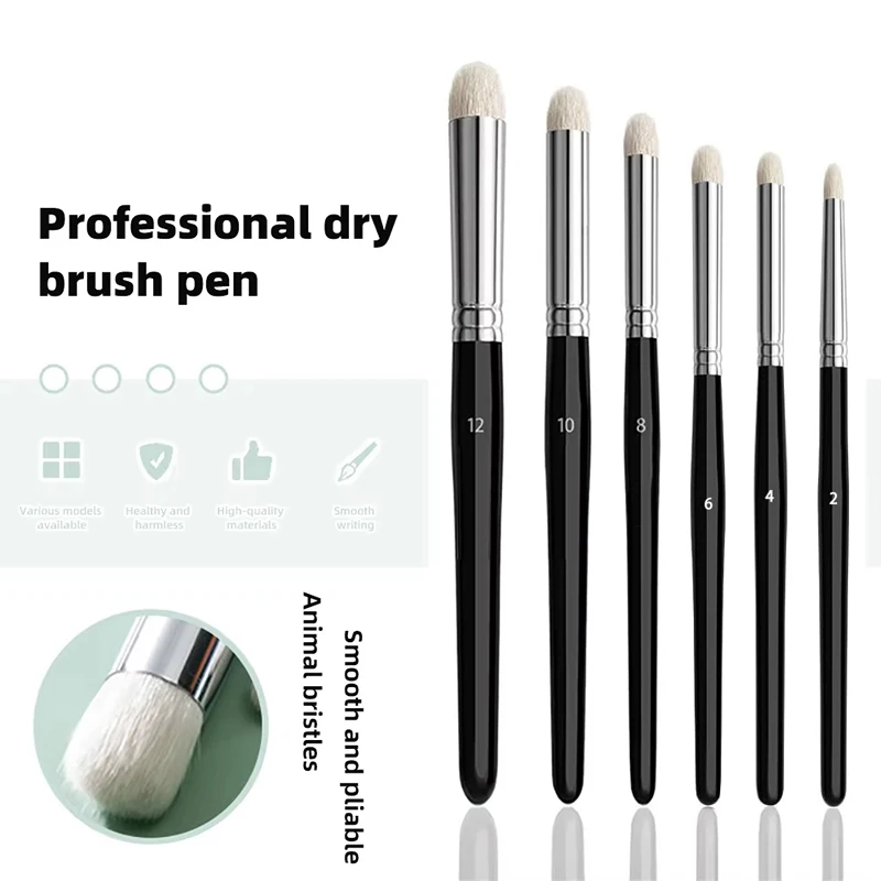1 Set Professional Dry Brush Miniature Painting Drybrush Kit Goat Hair Paint Brushes For Scale Models Enamel Figurines Craft Kit