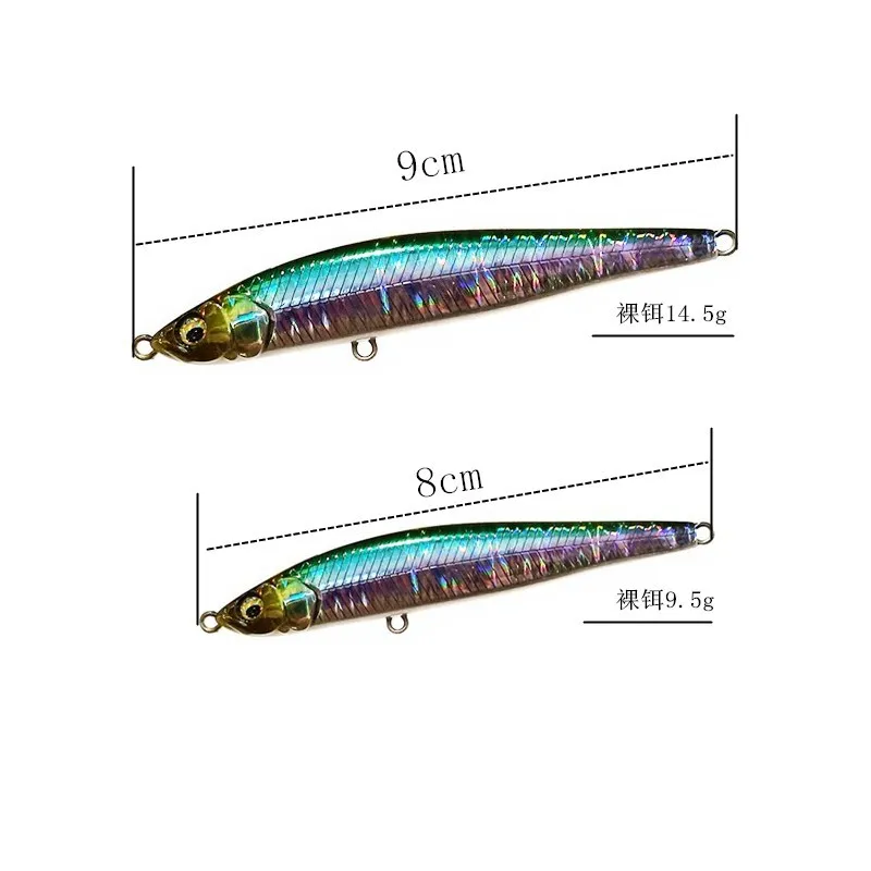 Best selling 1pcs big long fish Minnow sea fishing lure bait 3D eyes Strong hooks lures for sea fishing