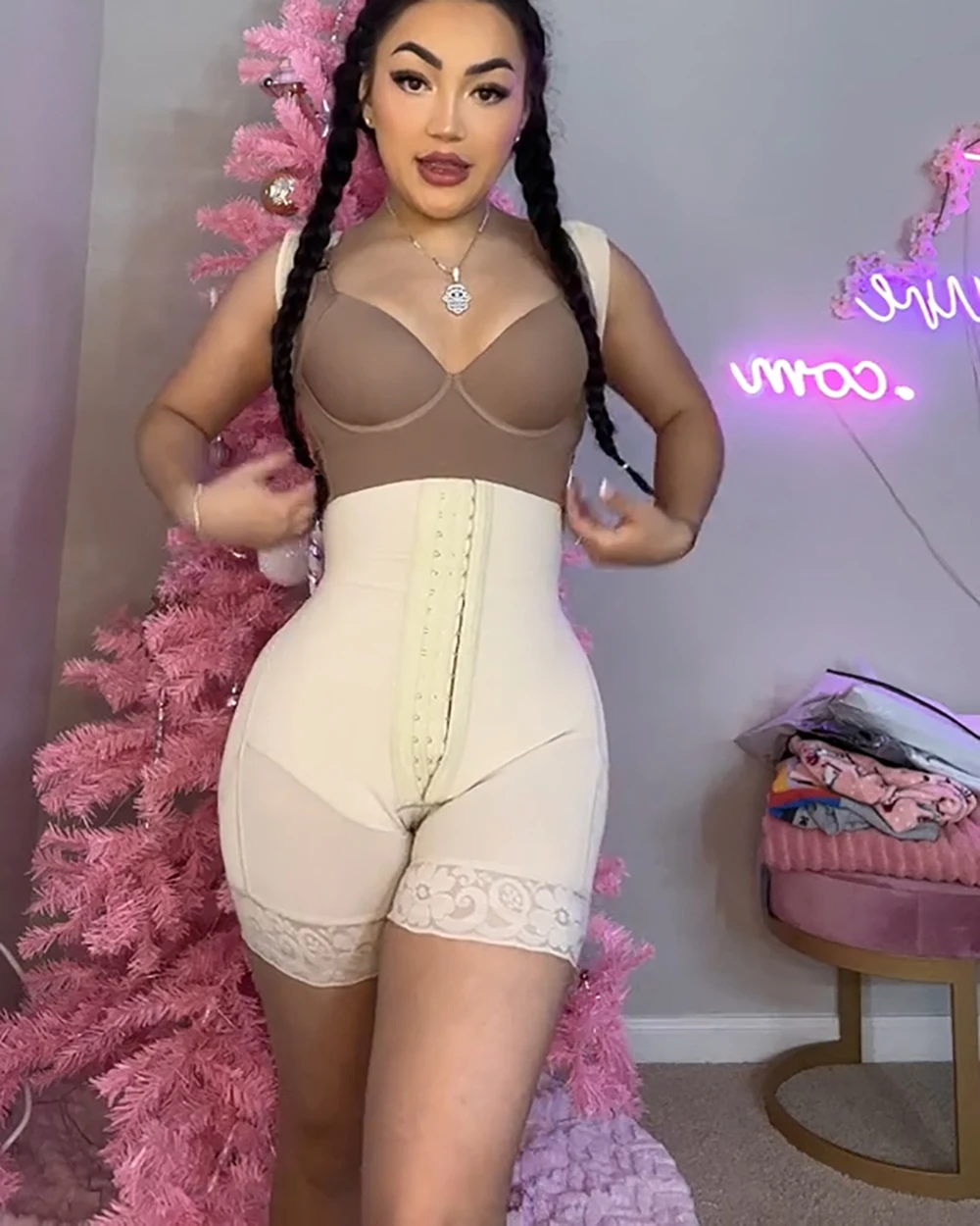 

Shaping Bodysuit for Women High Waist Tummy Control Underwear with Butt Lifting Effect Open Bust Body Shaper for a Sexy Look