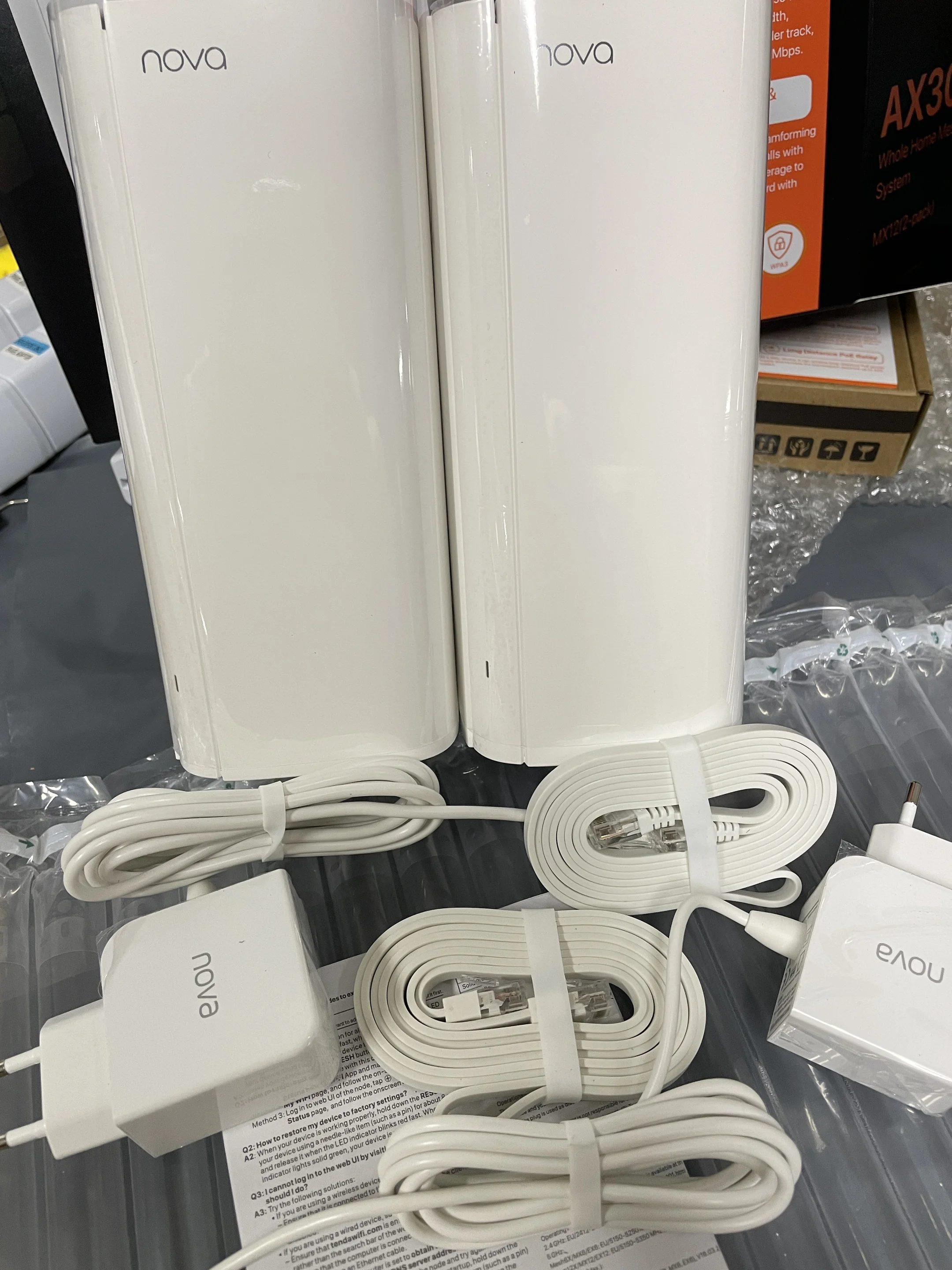 Enrutador wifi AX3000 de 6 mallas, repetidor de señal Wifi de 2,4G, 5Ghz, 3000mbps, red Gigabit completa, Tenda EX/MX12