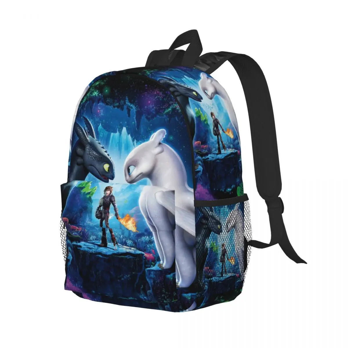 How-to-Train Ur-Dragon pour filles et garçons, sac à dos étudiant de grande capacité, sac à dos léger et étanche, 15 pouces