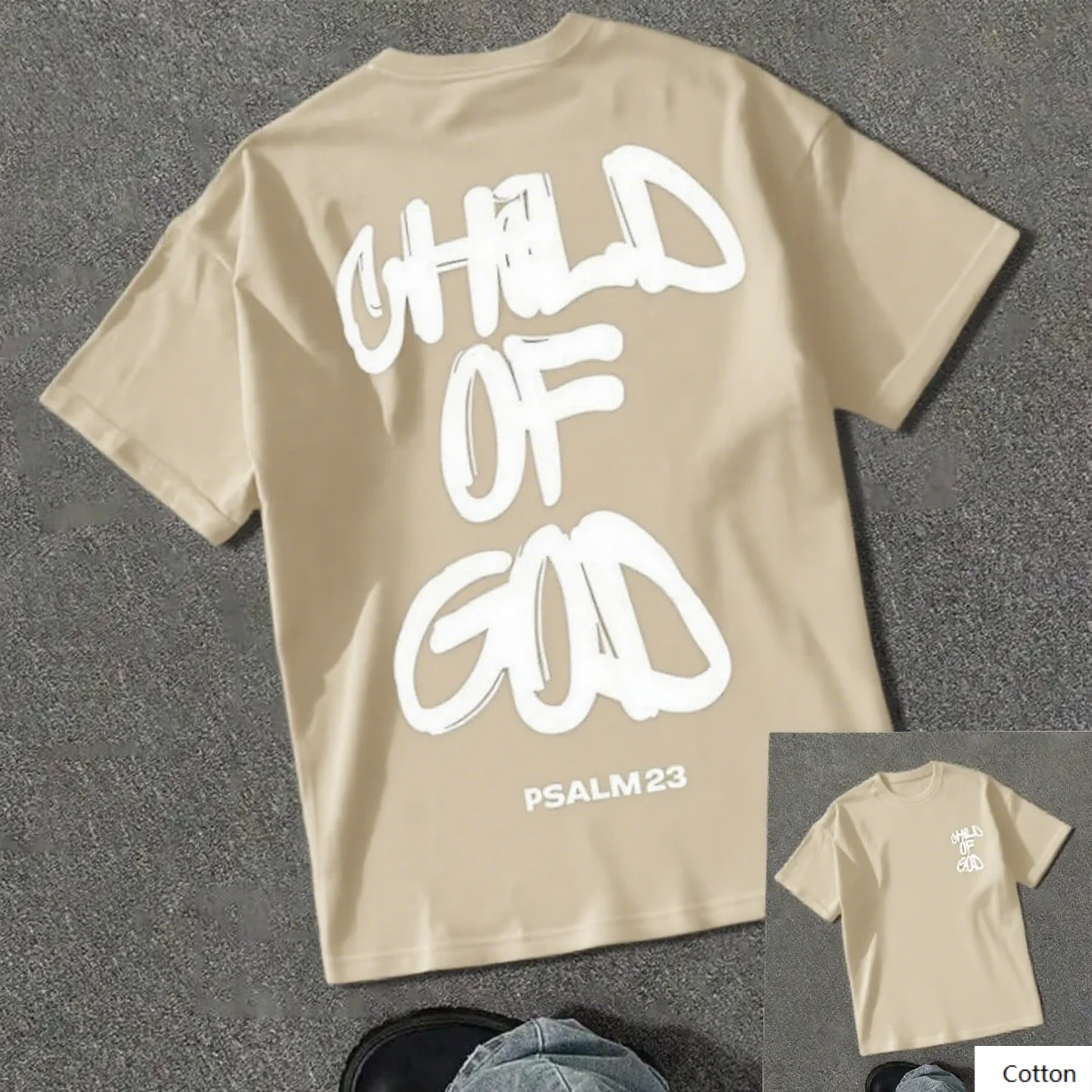 

Хлопковая футболка с принтом «Детка Богом», Псалом 23», топ с религиозной веррой, идеально подходит для тех, кто хочет поделиться их верями