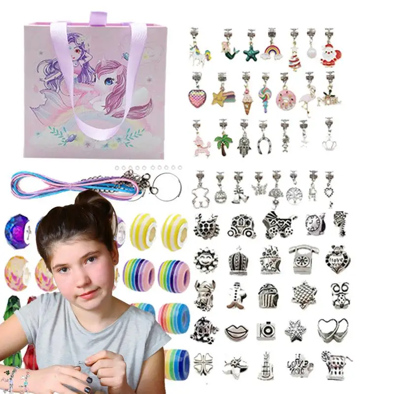 

Mermaid Bracelet Kit Creativity And Imagination Craft Set 99 Pcs Jewelry Kit For Teen Girls Fun Bracelet Making Art Set And