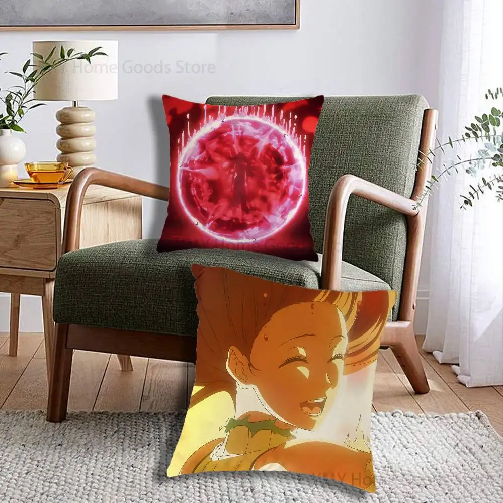 Cartoon Inoue Orihime BLEACH Print Throw Pillow Cover Square Cushion Case for Living Room Bedroom Decor