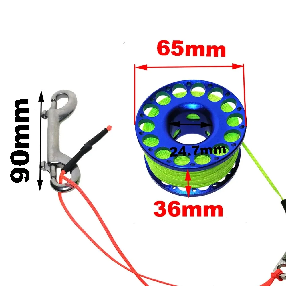 Tauch-Sicherheitssets: Scuba Tech Diving 30M Finger-Reel-Spule, Oberflächenmarkierungsboje (DSMB), laute Taucherpfeife – Detail 3