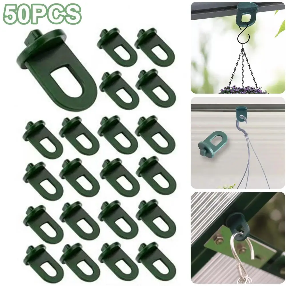 

50Pcs Greenhouse Clip Plastic Pot Plant Hanger Fastening Buckle Slideway-Buckle Support Accessories Gardening Supplies