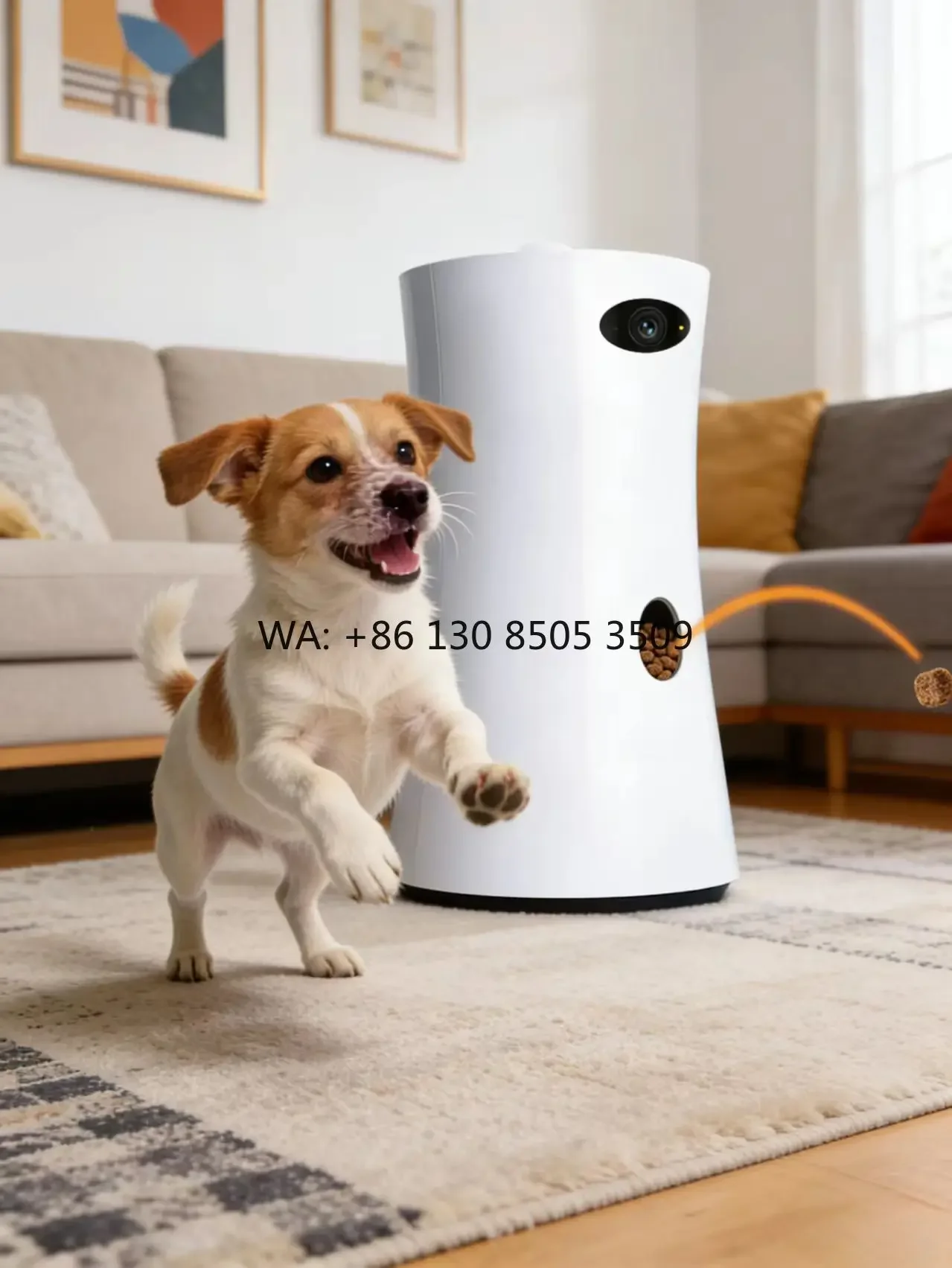 Smart Factory Direct Smart Pet Feeder Dogs Cats 360 Rotatable HD Camera Voice Communication APP Remote Plastic Charge Stylish