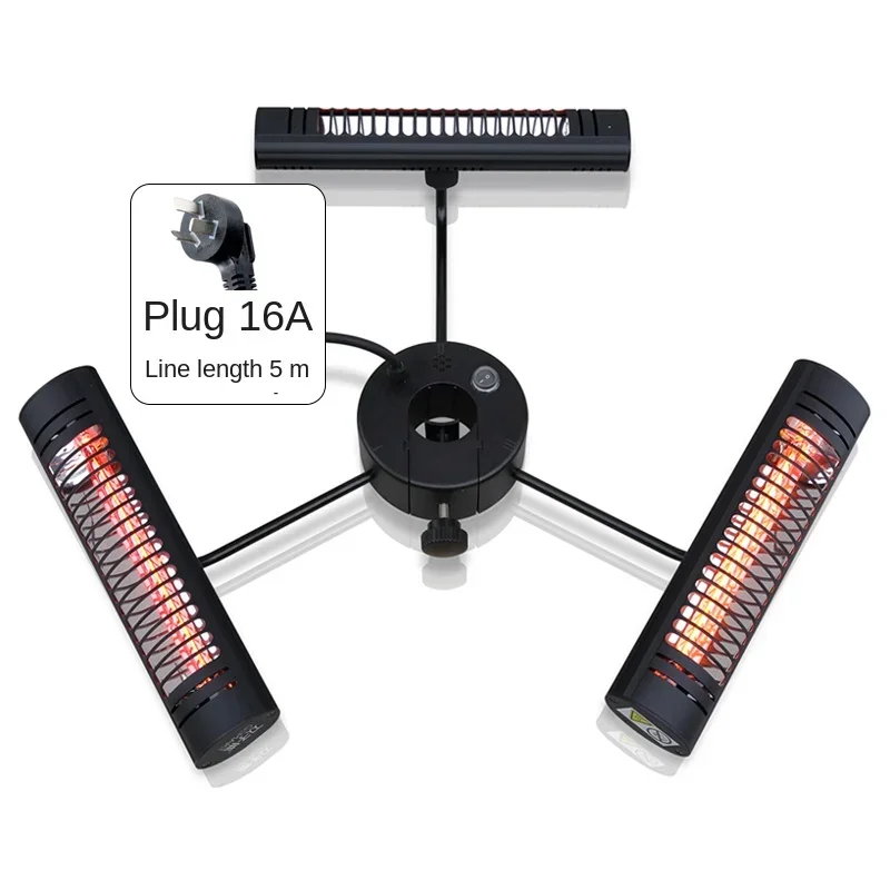 

Outdoor Umbrella Type Electric Warmer Far Infrared Heating Umbrella Type Large Area Quick Heating