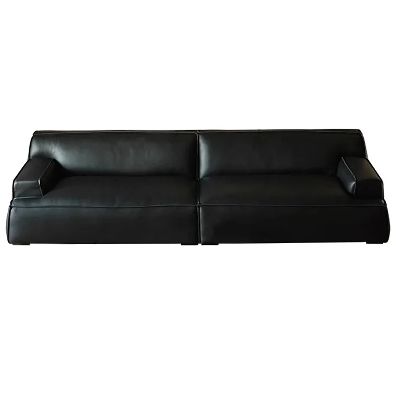 

Black first-layer cowhide sofa