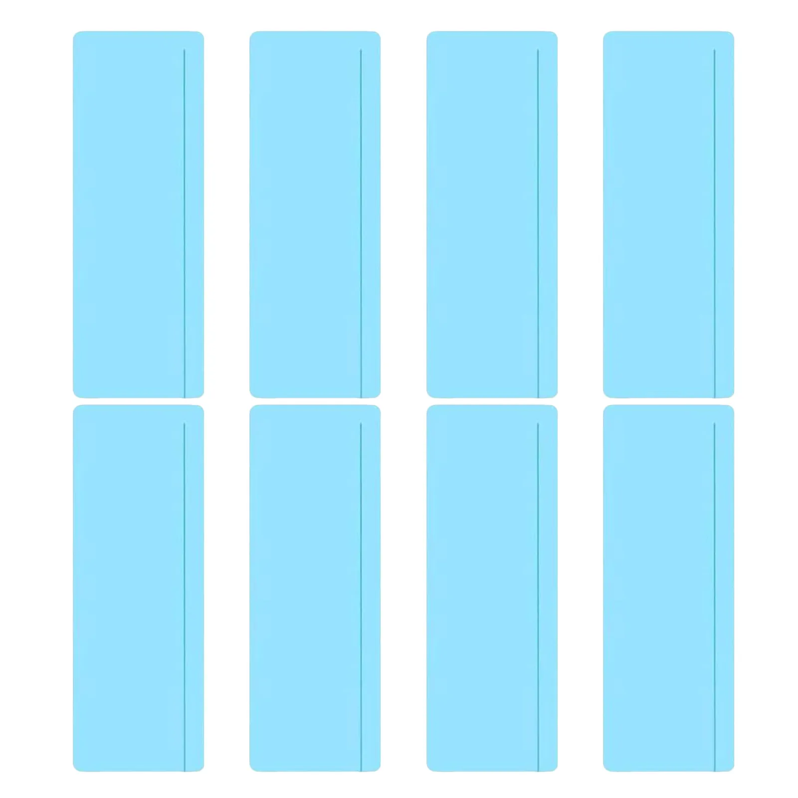 8Pcs Reading Aid Strips Blue Rectangular Overlay Strips Tracking Highlight Bookmarks Classroom Study Tools Dyslexia Reading