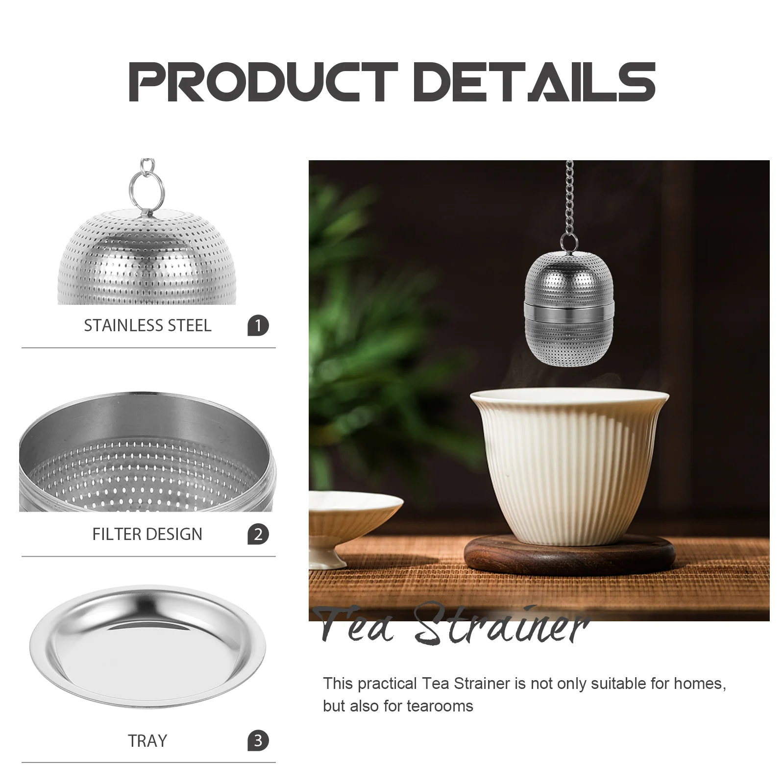 

Steel Strainer For Loose Leaf Tea Household Infuser Filter Ball Cup Kitchen Tea Infuser Kitchen Bar Tool