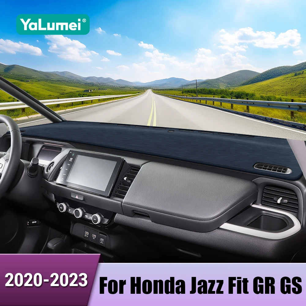 

Car Dashboard Cover Mats Avoid Light Pads Anti-UV Non-slip Case Carpets Accessories For Honda Fit Jazz GR GS 2020 2021 2022 2023