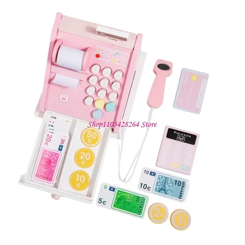 Girls Pretend Play Shopping Toy Simulation Cashier Supermarket Cash Register Toy