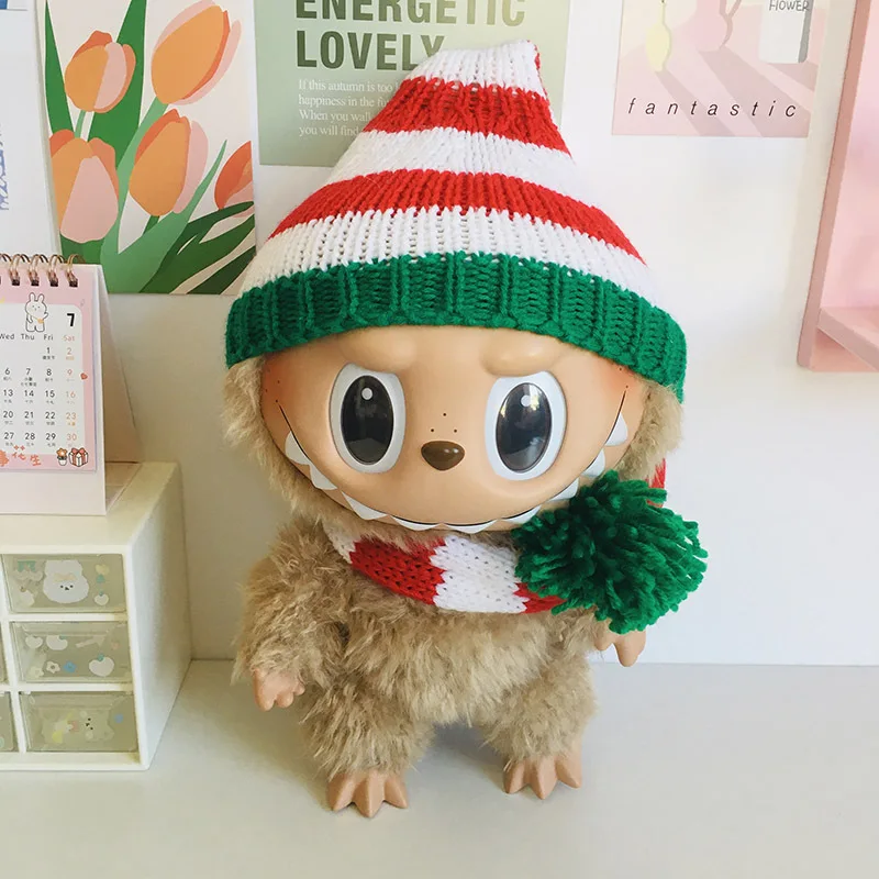 Urocze pluszowe ubranka dla lalek winylowych 38cm Labubu, spódniczka Lolita, strój dla lalki, świąteczne akcesoria, wymienne kostiumy dla lalek, akcesoria dla lalek.