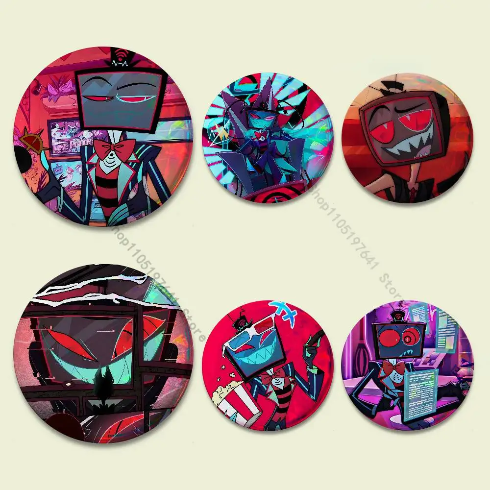 VOX Trust Us H-HazbinS Badges Button Round Creative Pin Brooch Badge Bag Decor Fans Collect Friends Gifts
