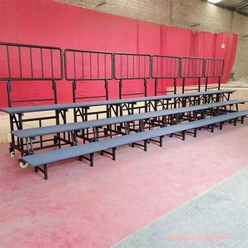 

Multifunctional choral stage with movable vertical folding choral steps