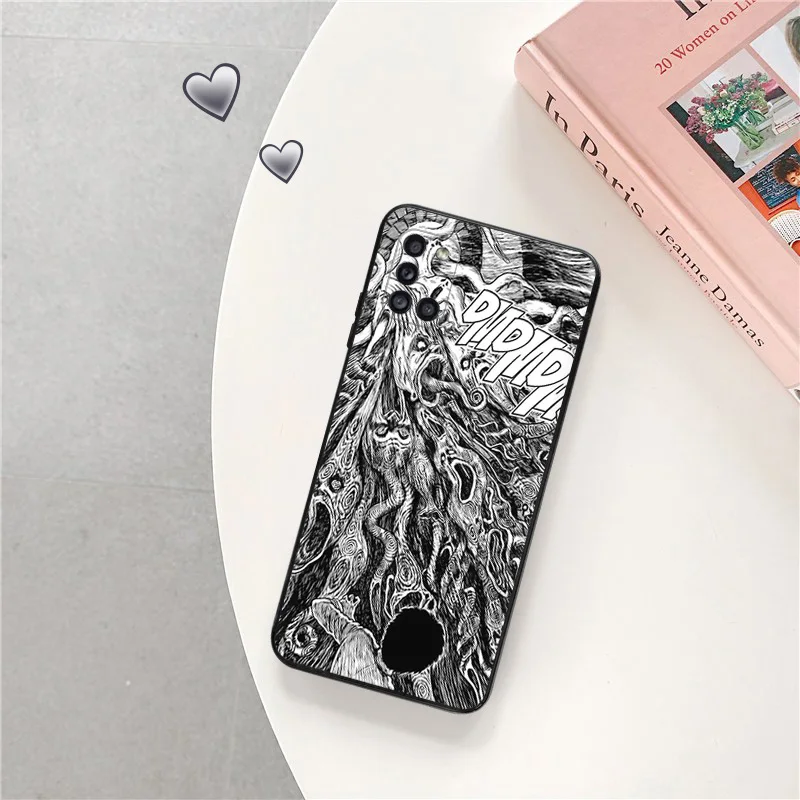 Phone Case for Samsung A35 5G A55 A02 A03 A04 A05 S8 S9 Note10 Plus 9 Anime Tomie Tees Comic Junji ito Soft Black Silicone Cover