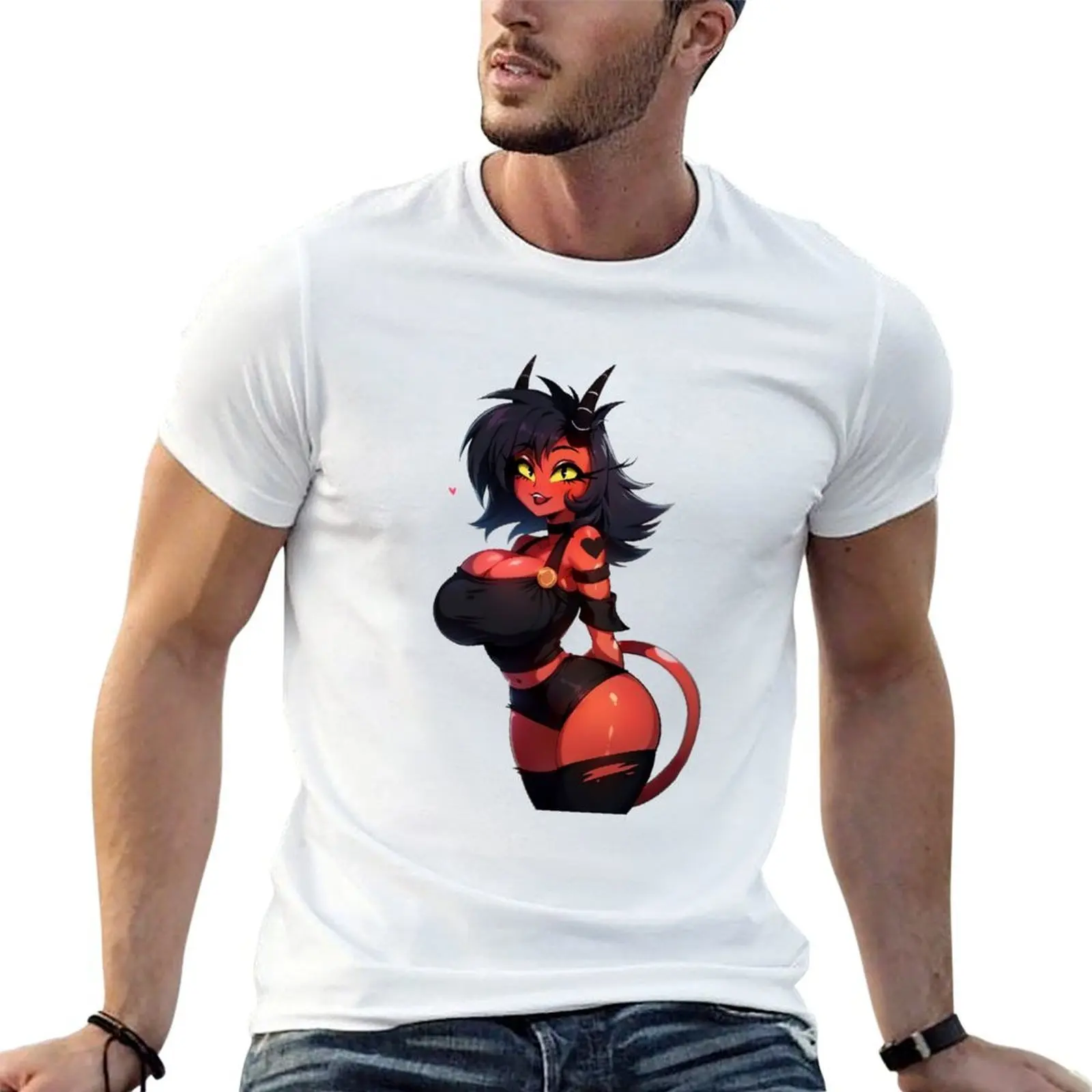 

Футболка Millie-Hellouva Boss, футболки с аниме для мужчин, мужские футболки с рисунком, забавные футболки, хлопковая футболка