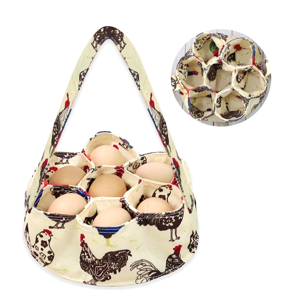 Painted Canvass Collecting Eggs Holder Bags Universal Stable Egg Pouch For Farm Freshs Eggs