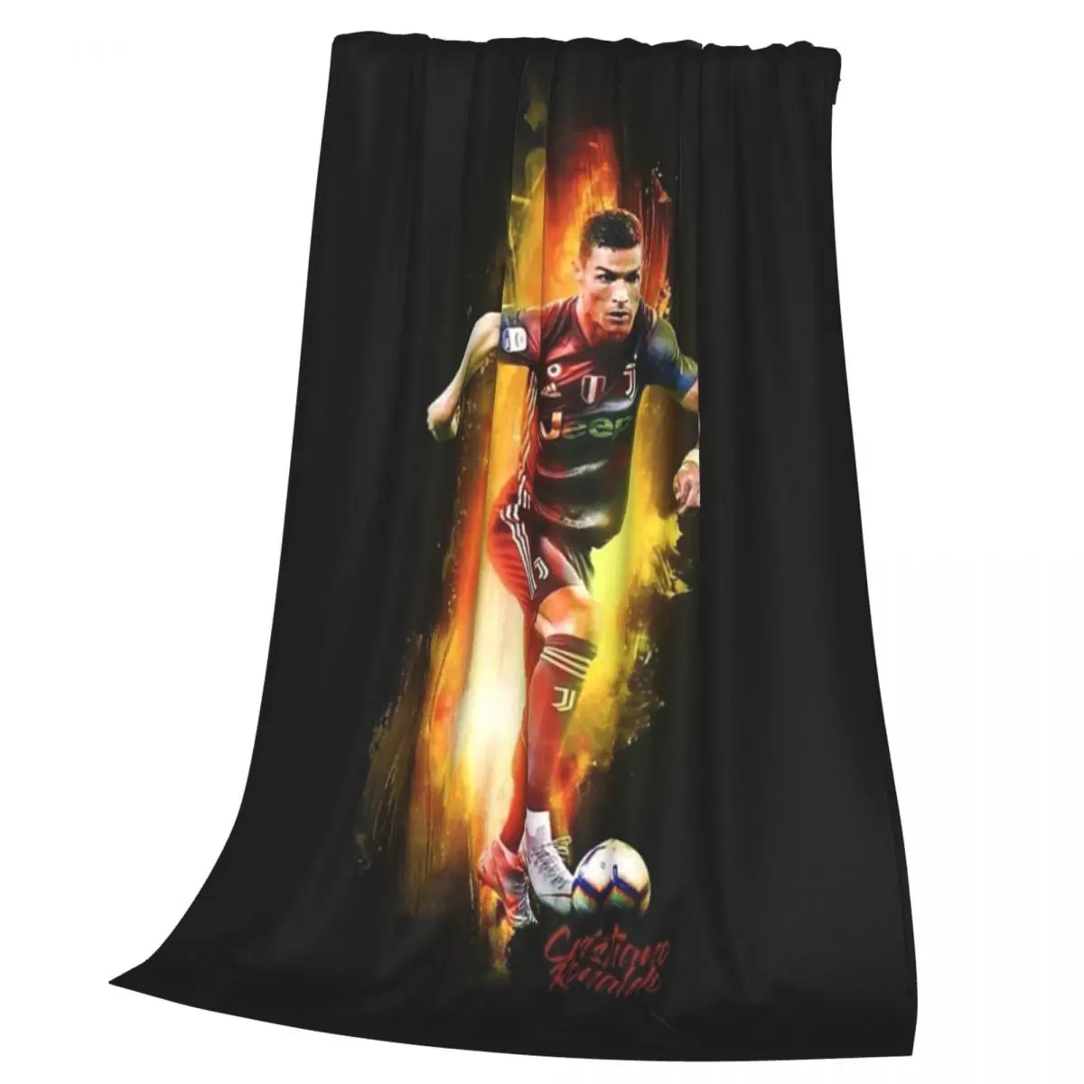 Ronaldo Wallpaper Cr7 Blankets Soft Warm Flannel Throw Blanket Cover for Bed Living room Picnic Travel Home Couch