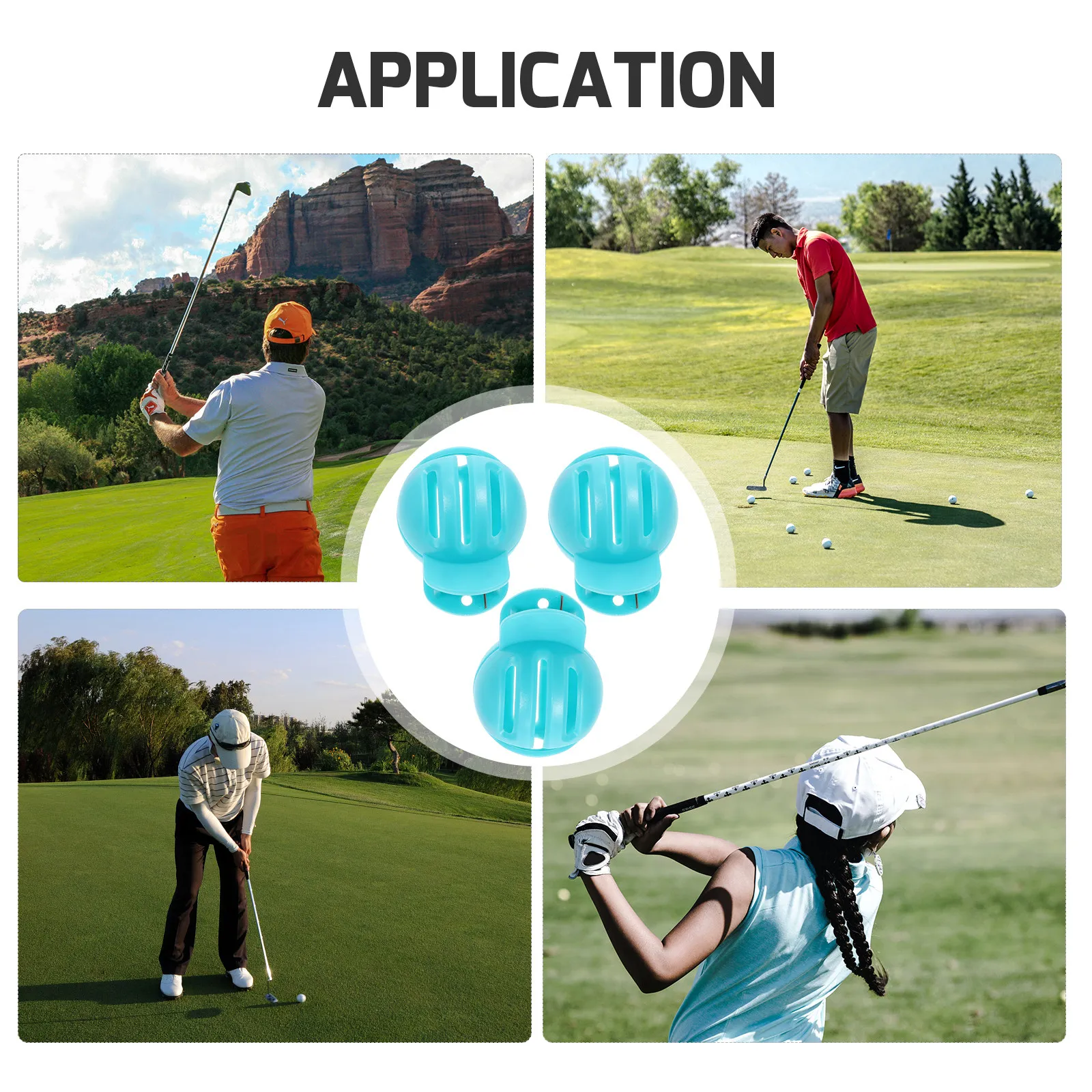 

Набор из 3 маркеров для разметки линий на мячах для гольфа, двусторонние, портативные, в форме клипса из АБС-пластика, для точного позиционирования и разметки линий при игре в гольф