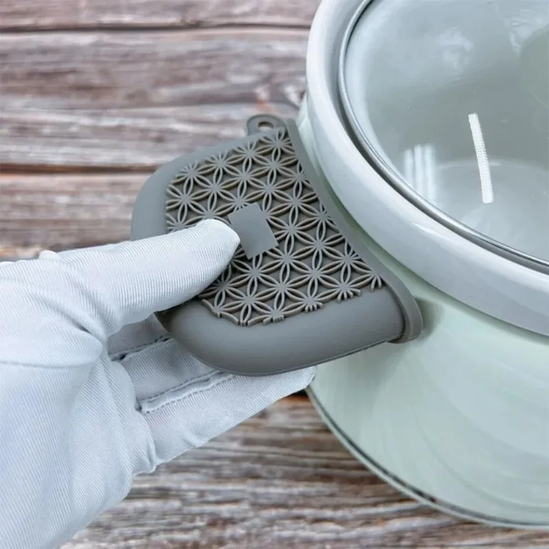 Capa de Silicone Espessa para Alça de Panela, Isolamento Térmico, Protetor de Alça de Panela, Suporte Antiderrapante para Panela a Vapor e Caçarola, Utensílios de Cozinha