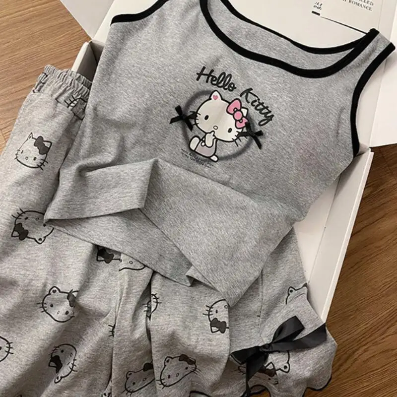 

Sweet Cute Summer Women's Tank Tops Shorts Home Clothes Fashionable Student Sweat Absorbing Breathable Casual Set Comfortable