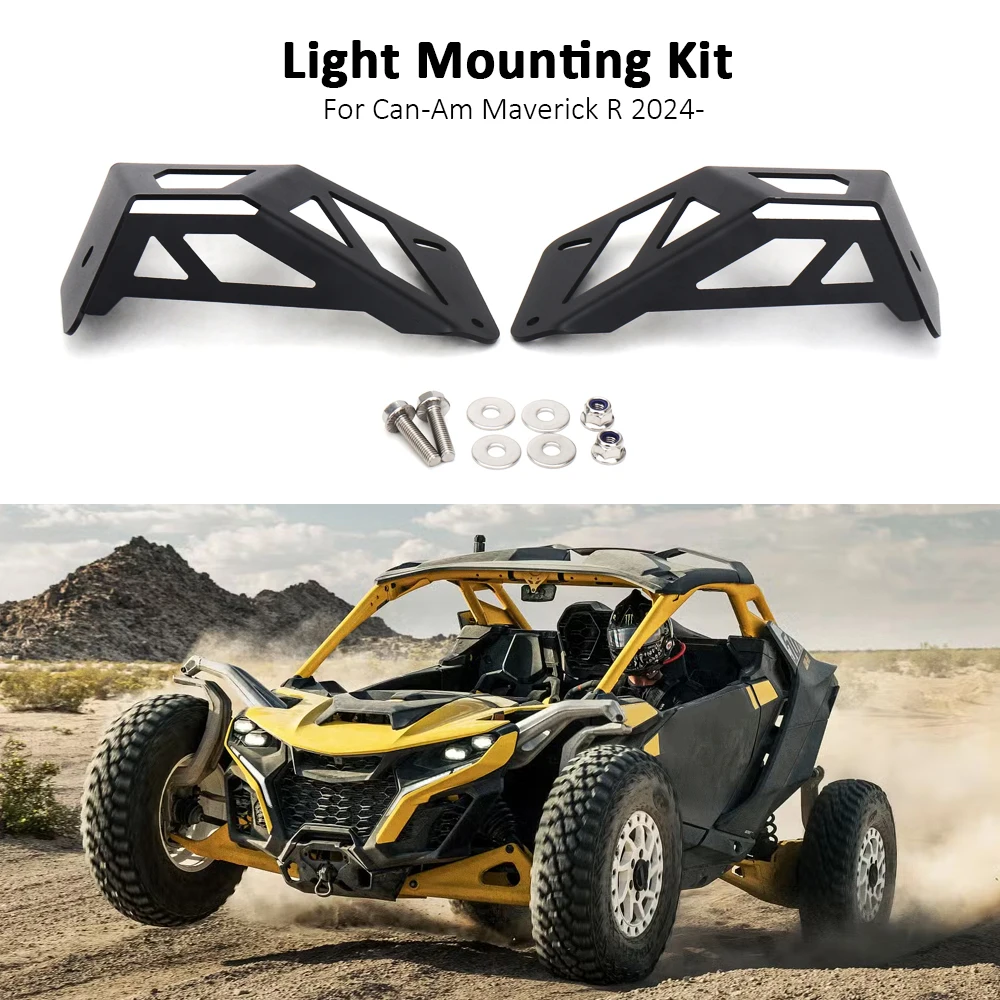 

New UTV Accessories Low & High Position LED Light Side Mount Bracket Kit For Can-Am Maverick R For CAN-AM MAVERICK R 2024