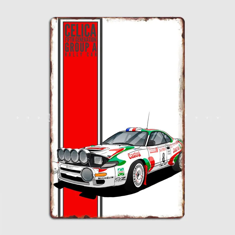 Generation 5 Celica Group A Rally Car Rally Racing Retro Metal Sign Poster Garage Room Decor Custom Tin Home Decor Wall Art