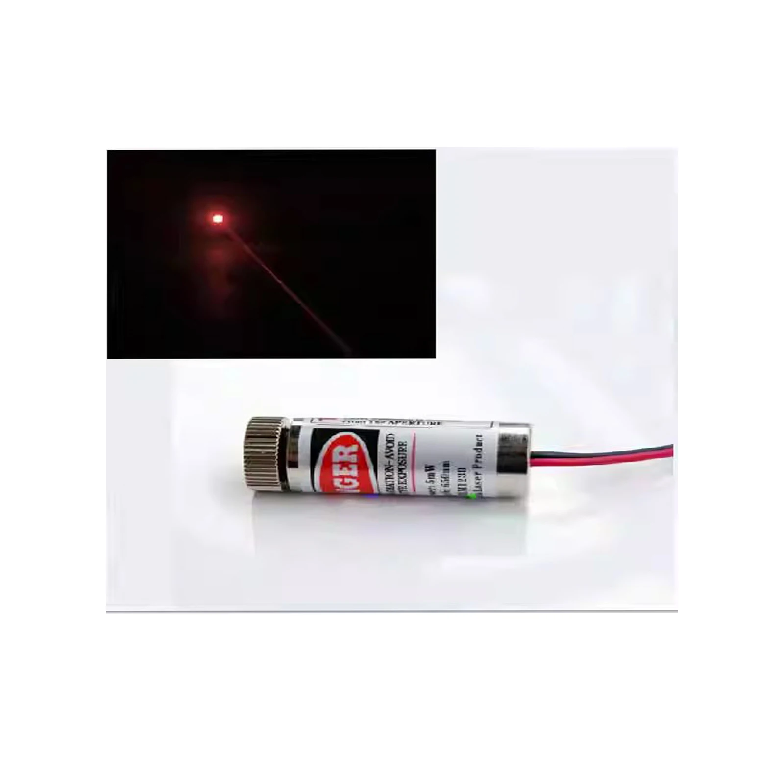 

650nm 5mW dot laser module 3-5VDC red laser red light module adjustable laser head