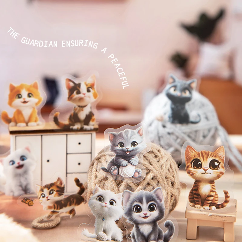 100 قطعة مفتوحة مواء مواء دمية سلسلة جزء كبير ملصقات الحيوانات الأليفة كتيب الكولاج DIY بها بنفسك سكرابوكينغ بطاقات المعايدة المغلفات بطاقة بريدية #1