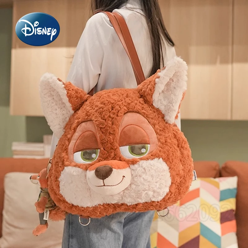 

Disney Judy Nick New Women's Doll Plush Backpack Fashion Trend Women's Shoulder Bag 3D Cartoon Multifunctional Women's Bag