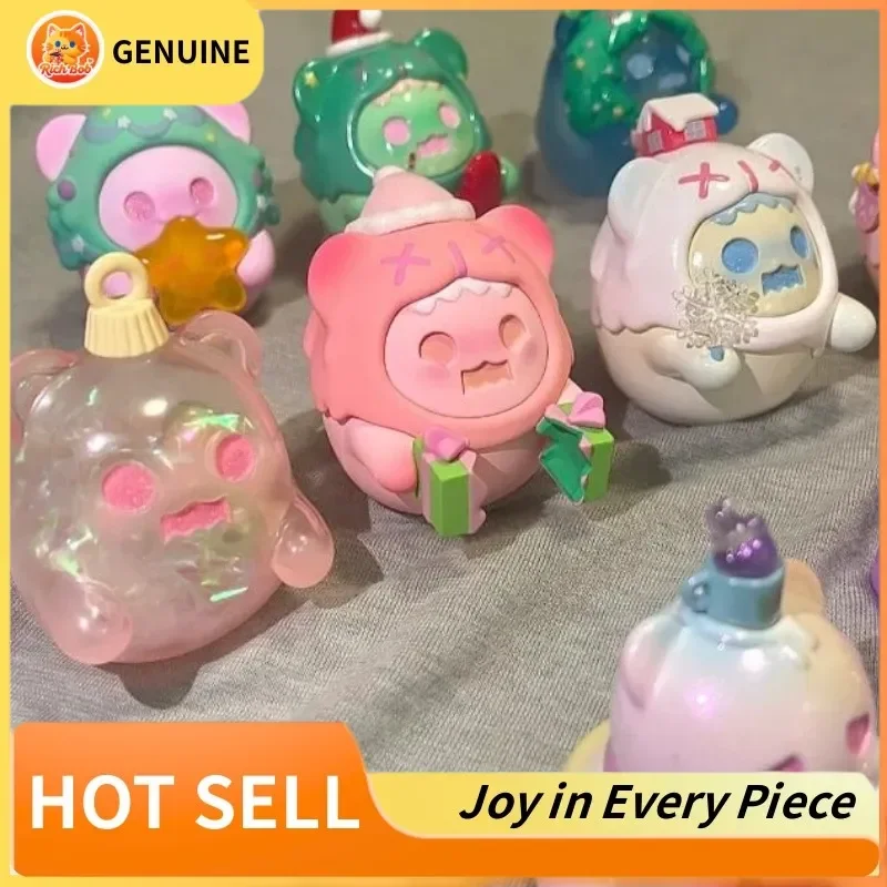 

Genuine Shinwoo Ghost Bear Christmas Blind Box Mischievous Night Series Mystery Box Birthday Trendy Gifts Collectible Figurine