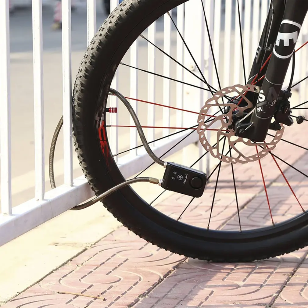 Bike Alarm Code Lock Wireless Remote Control Anti-Theft Cycling Alarm 110dB Burglar Vibration Bicycle Alarm Password Lock