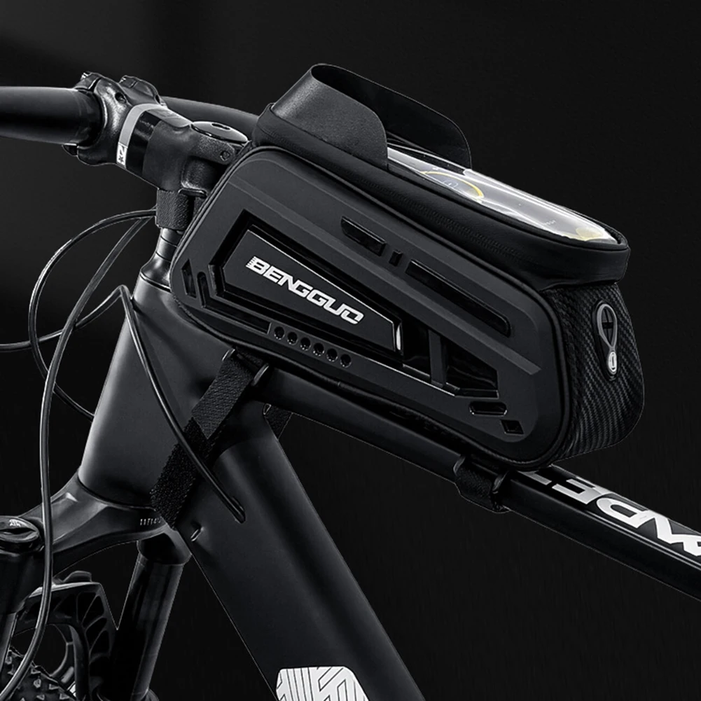 

2L Bicycle Phone Front Frame Bag Bicycle Top Tube Bag Bike Frame Front Tube Bag Bike Phone Mount Pouch for Phones Under 8 Inch