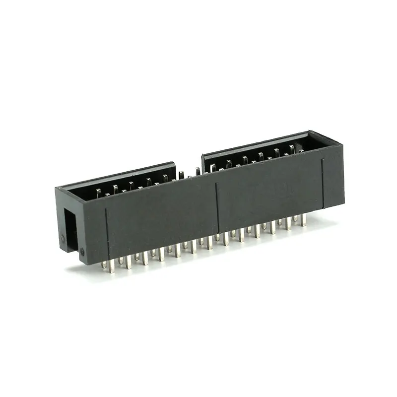 10 piezas DC3 paso 2,54 MM Dip 26Pin conector doble espaciado, cabezales de aguja recta, enchufe macho, caja Idc