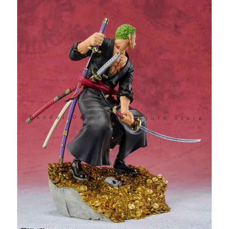 In Stock Original Bandai Figuarts ZERO One Piece Zoro Action Figure ภาพเคลื่อนไหวของเล่นของขวัญสะสมงานอดิเรกอะนิเมะของแท้