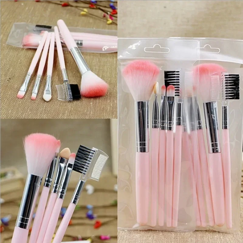 Juego de brochas de maquillaje para mujer, 5 uds., sombra de ojos en polvo, belleza de pestañas, Color de mejillas, colorete, herramienta cosmética caliente