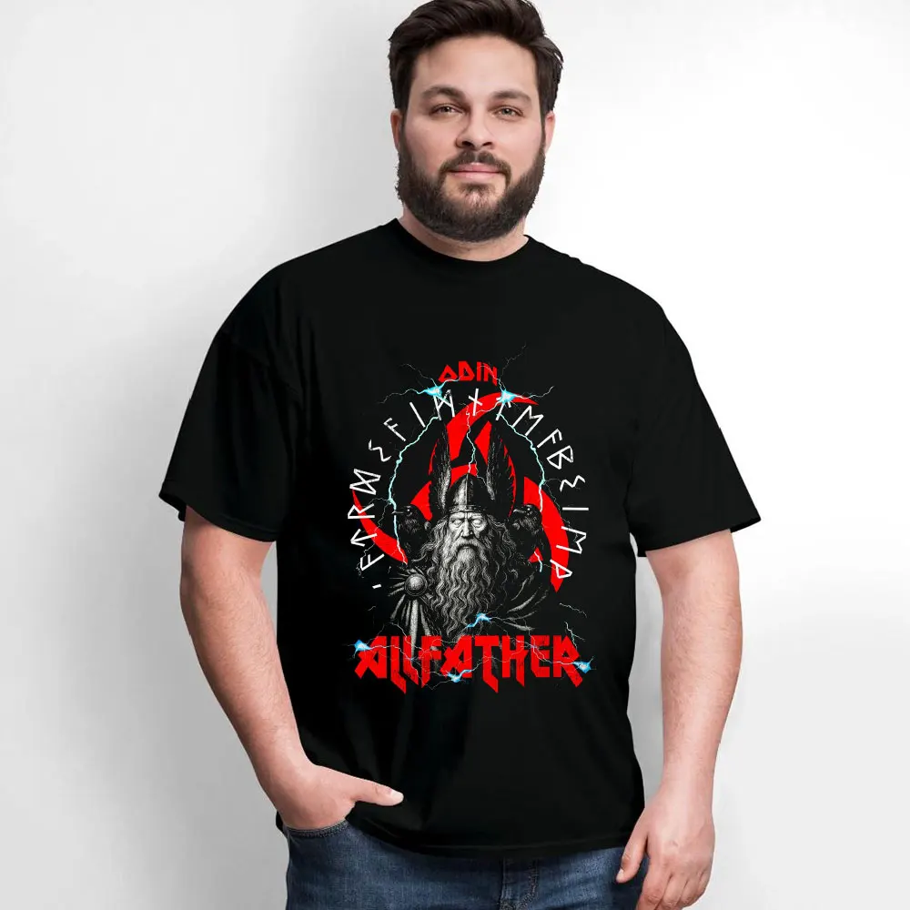 

Odin Allfather Viking 0414 Nordic Gift T-Shirt Viking Runes Norse Myths Graphic clothes 100% cotton All size tops S-6XL
