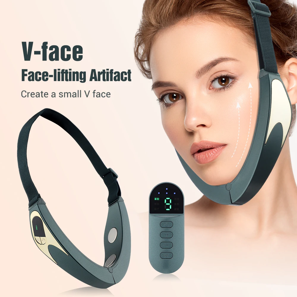 Massageador elétrico de levantamento facial em v, 6 modos, 9 níveis, ems, microcorrente, firmador, massageador facial, beleza e instrumento de desbaste facial