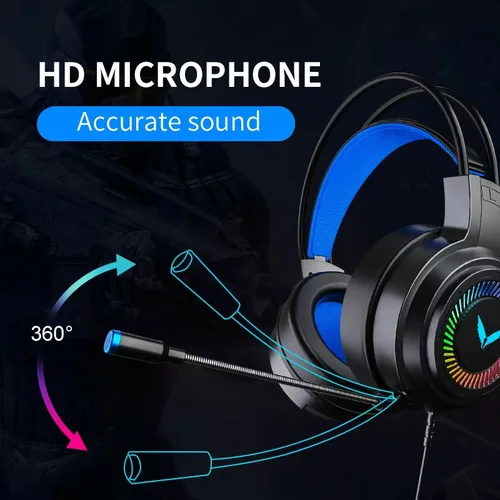 Imagen 2 del producto Auriculares para juegos G58, auriculares PUBG de 7,1 canales con cable para juegos, auriculares para ordenador portátil