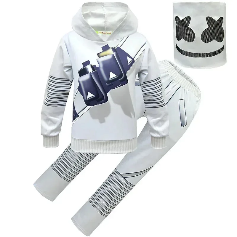 

FINDPITAYA Marshmallow DJ Children Cosplay Costume and Mask