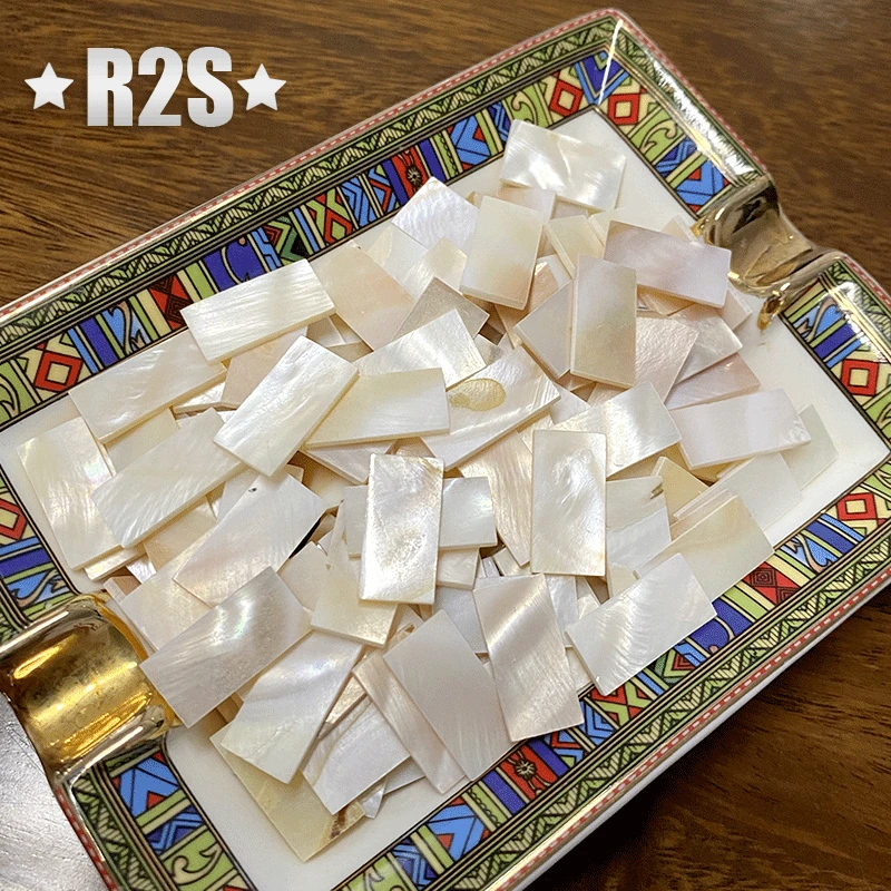 50pcs rectangle FanshapePure White Color  Shell Mother of pearl mosaic tile for Crafts DIY Decoration