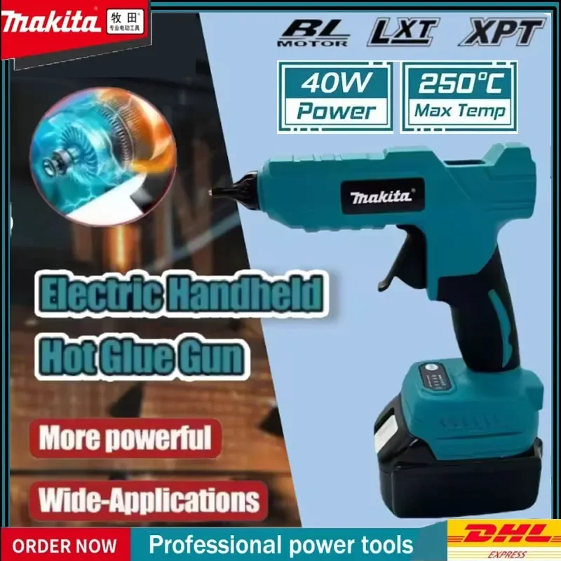 

Makita Cordless Electric Glue Gun 18V Battery-Powered Hot Melt Welding Air Gun for Home Crafts DIY 11mm Glue Sticks