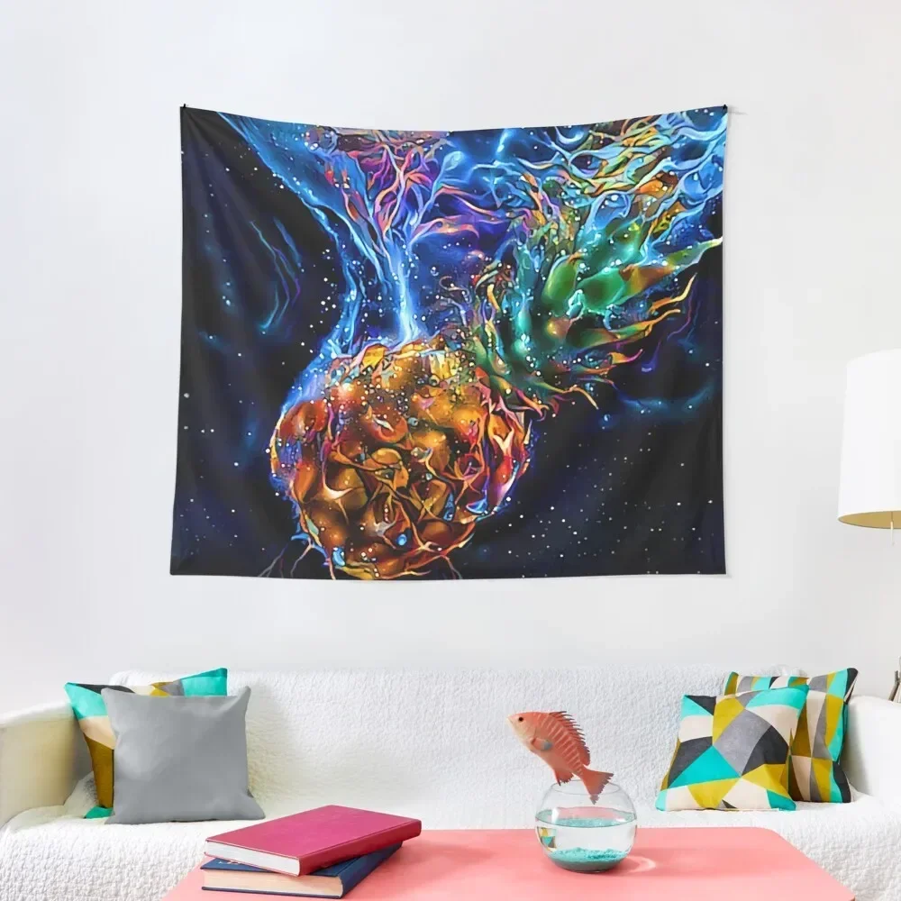 

Pineapple - A Splash Into The Celestial Tapestry Wall Mural Aesthetic Decoration Home Decoration Accessories Tapestry