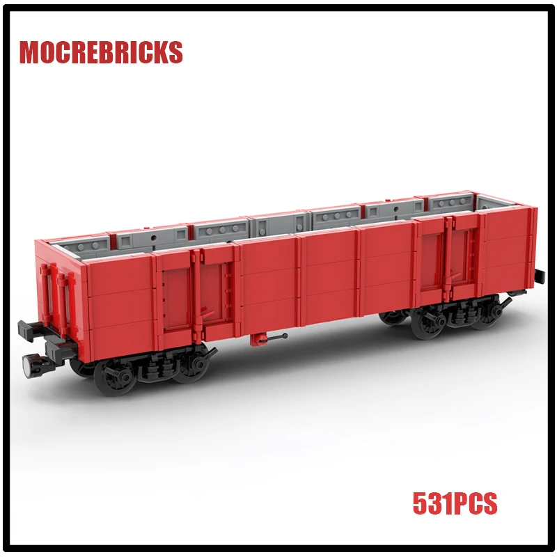 German Railway Offener Güterwagen Freight Convertible Train MOC Building Blocks Assembling  Model Puzzle Kid's Bricks Toys Gifts