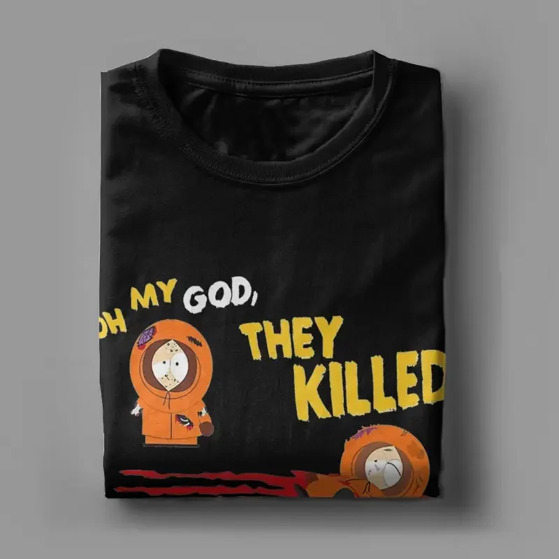 Y2K Southpark They Killed Kenny Men\'S T Shirts Cartoon Funny Tees Short Sleeve Round Collar T-Shirt Cotton Party Clothes