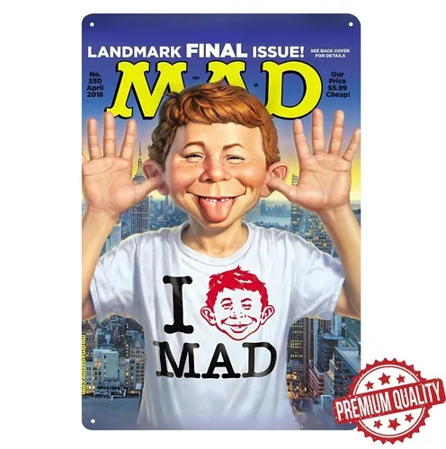 Mad Magazine Nr. 550 Cover Metallposter - Blechschild - Größe: