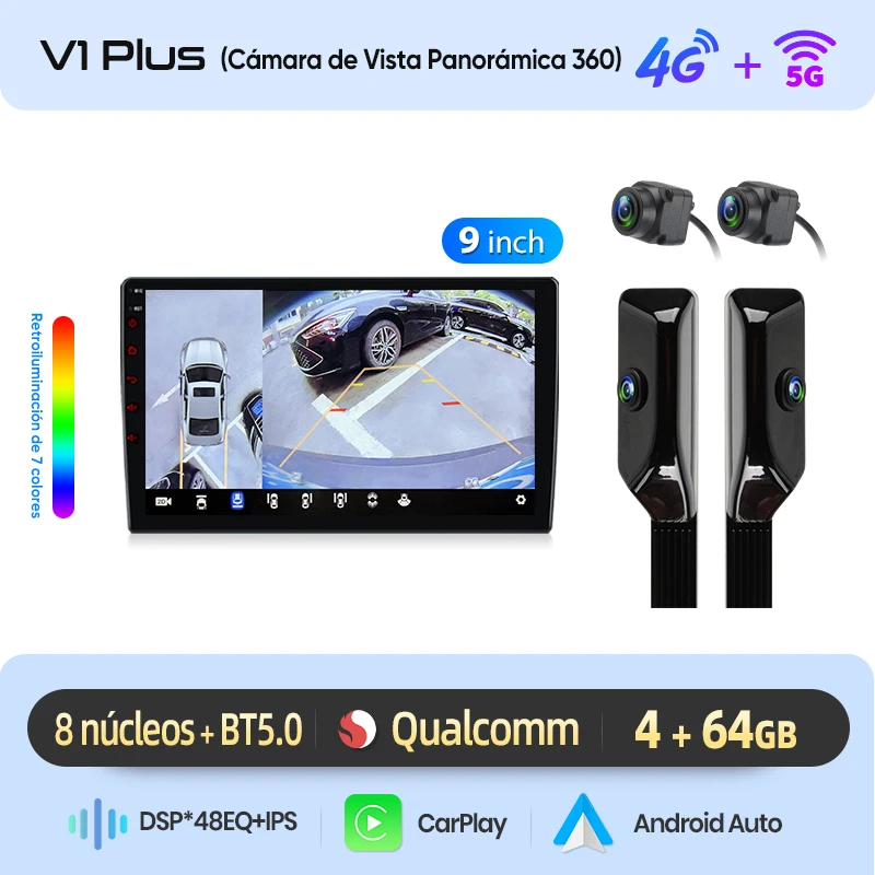 Junsun draadloze CarPlay Android Auto autoradio voor Ford Fiesta 1995-2001 Focus 1 1998-2004 intelligent autosysteem Spaans lokaal