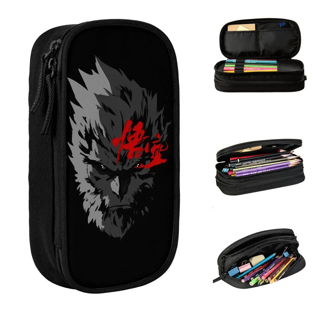 Black Myth Wukong Video Game Merch Pen Box Large-capacity Office Accessories Monkey King Games Pencil Box Amazing Gift